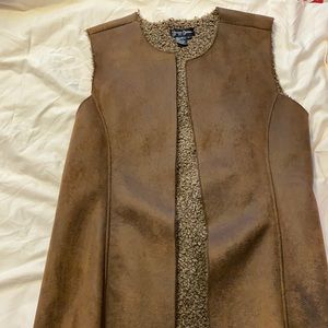 Brown Sherpa vest